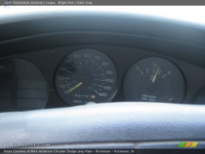 Bright Red / Dark Gray 1995 Oldsmobile Achieva S Coupe