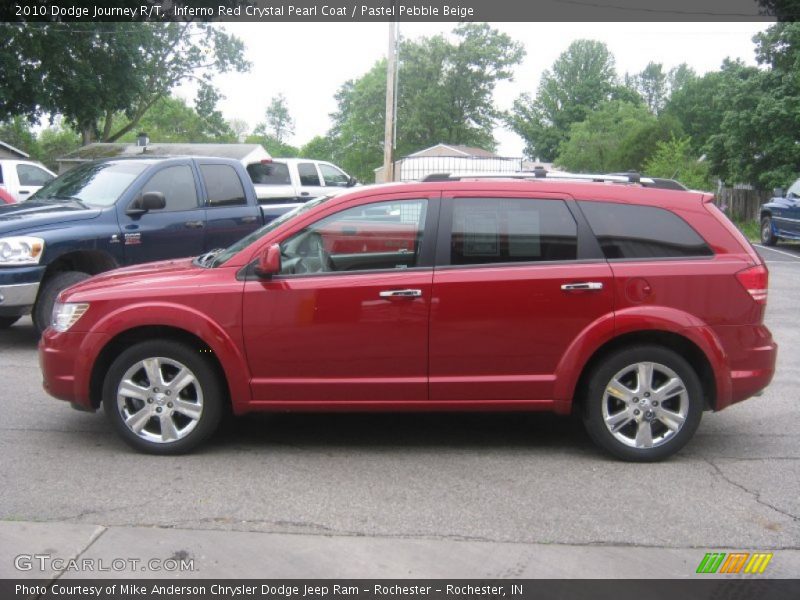 Inferno Red Crystal Pearl Coat / Pastel Pebble Beige 2010 Dodge Journey R/T