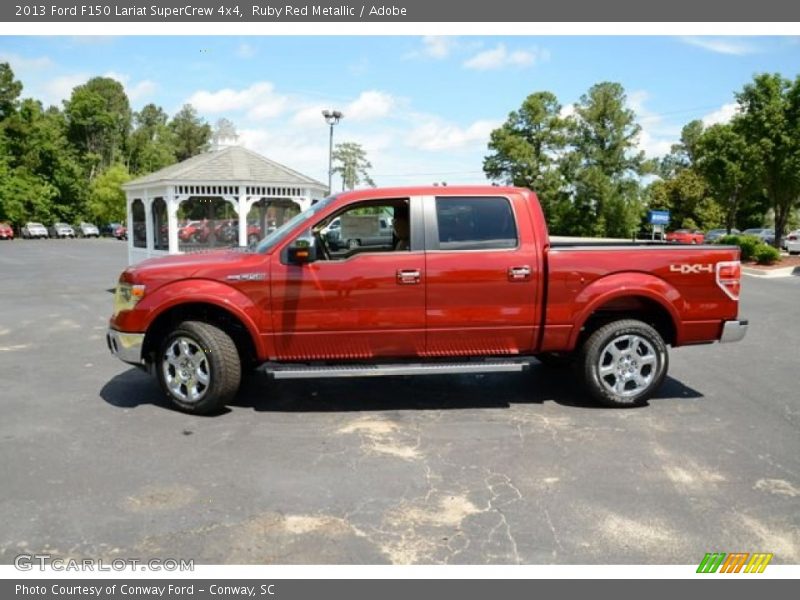 Ruby Red Metallic / Adobe 2013 Ford F150 Lariat SuperCrew 4x4