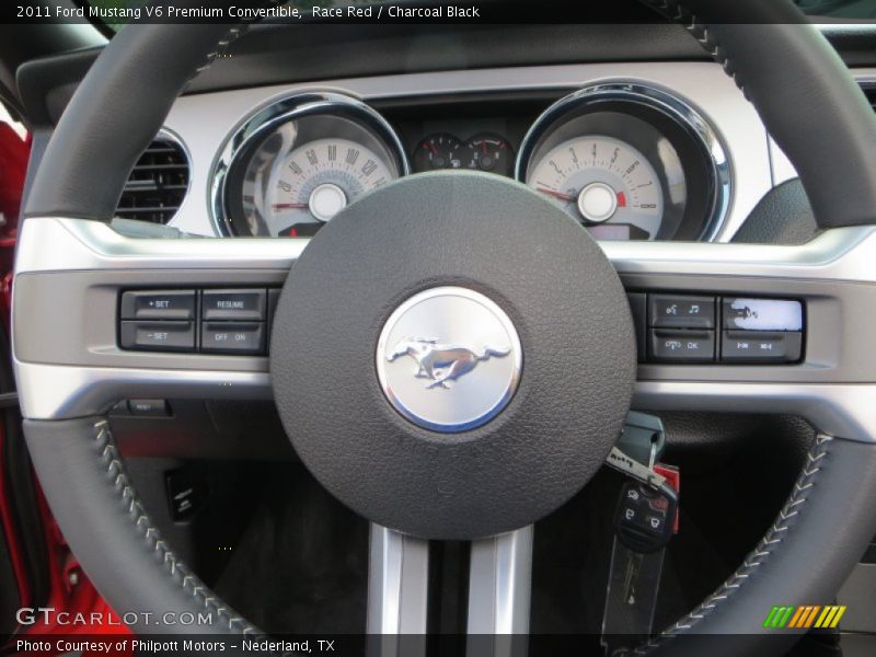 Race Red / Charcoal Black 2011 Ford Mustang V6 Premium Convertible