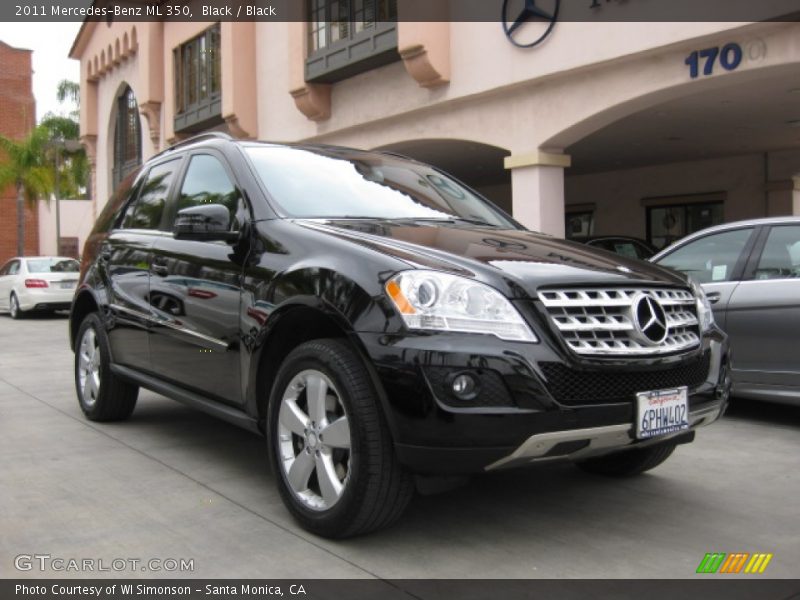 Black / Black 2011 Mercedes-Benz ML 350