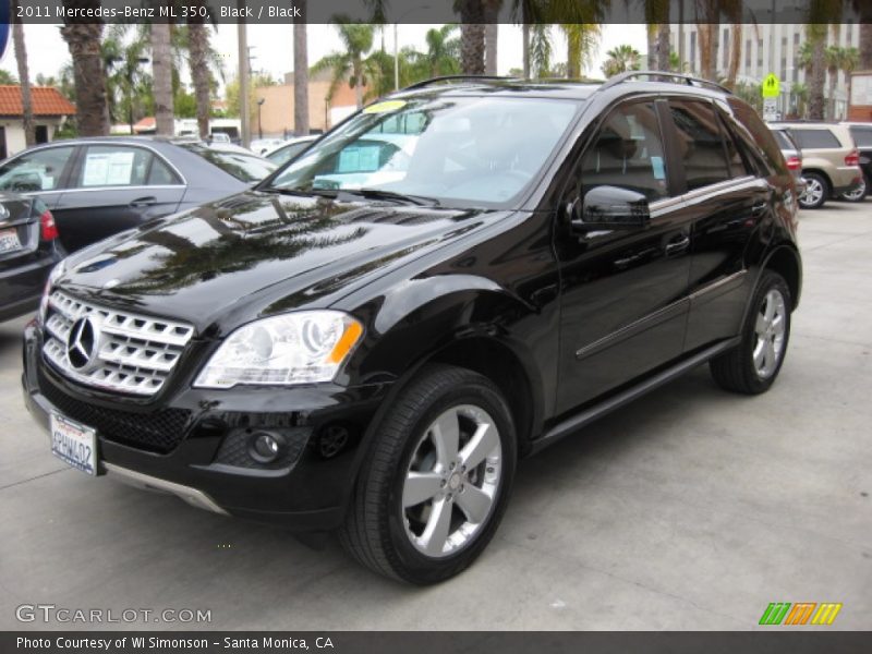 Black / Black 2011 Mercedes-Benz ML 350
