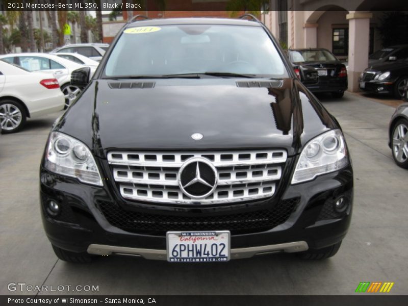 Black / Black 2011 Mercedes-Benz ML 350