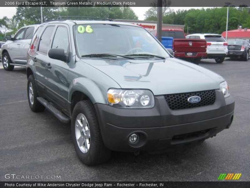 Titanium Green Metallic / Medium/Dark Pebble 2006 Ford Escape XLT