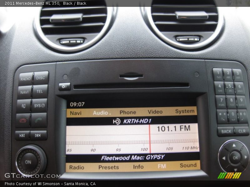 Black / Black 2011 Mercedes-Benz ML 350