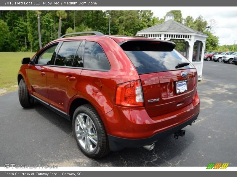 Ruby Red / Medium Light Stone 2013 Ford Edge SEL