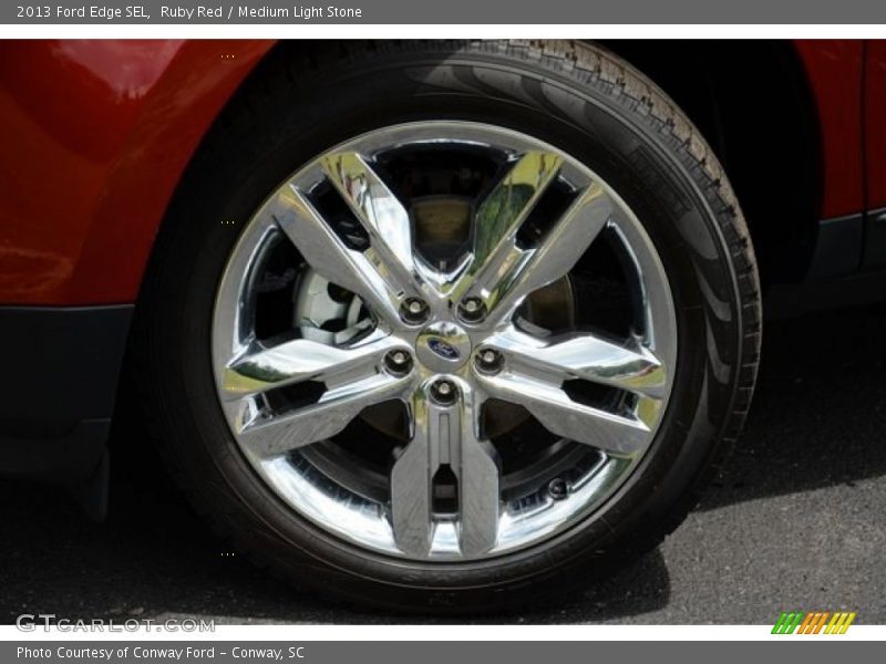 Ruby Red / Medium Light Stone 2013 Ford Edge SEL