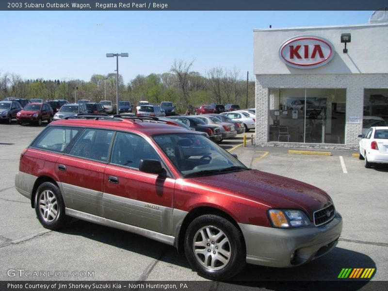 Regatta Red Pearl / Beige 2003 Subaru Outback Wagon