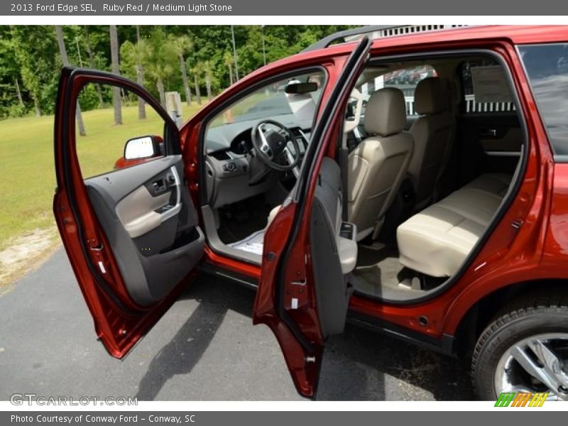 Ruby Red / Medium Light Stone 2013 Ford Edge SEL