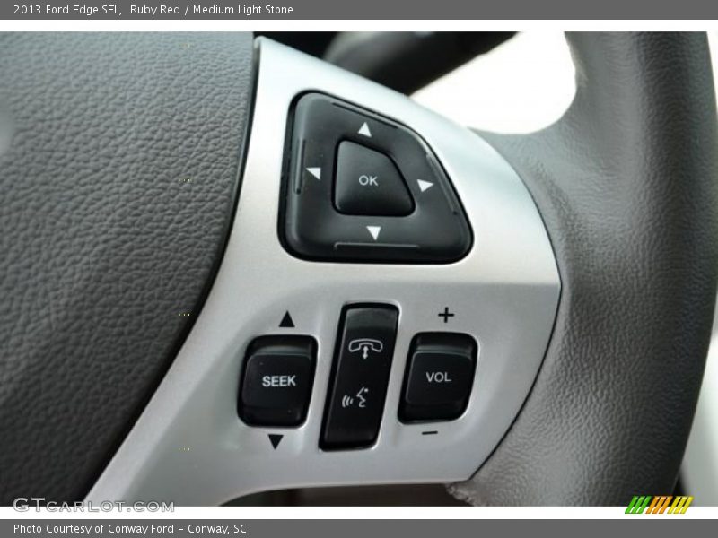Ruby Red / Medium Light Stone 2013 Ford Edge SEL
