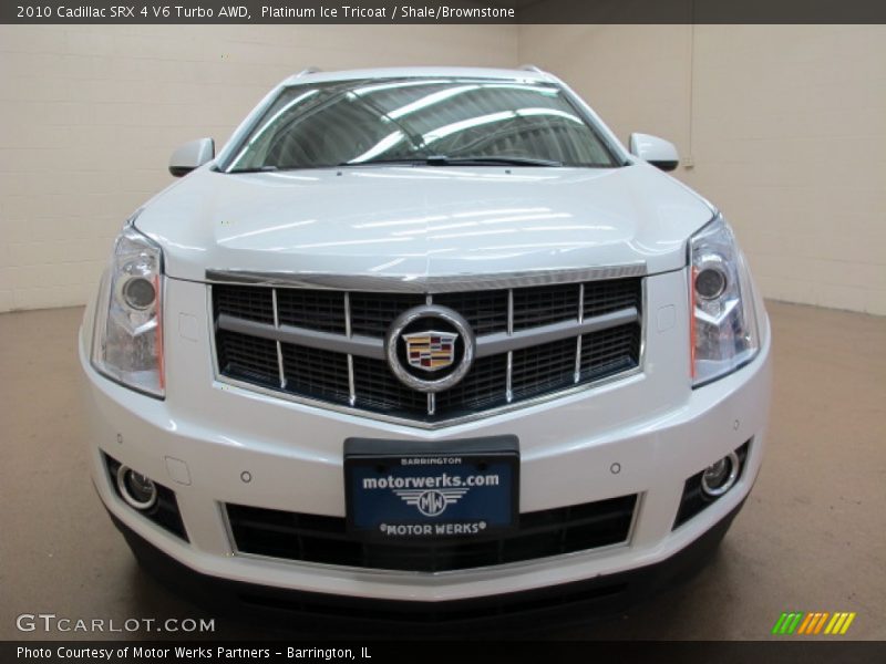 Platinum Ice Tricoat / Shale/Brownstone 2010 Cadillac SRX 4 V6 Turbo AWD