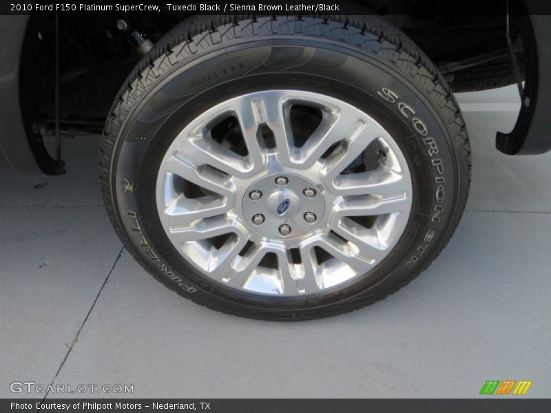 Tuxedo Black / Sienna Brown Leather/Black 2010 Ford F150 Platinum SuperCrew
