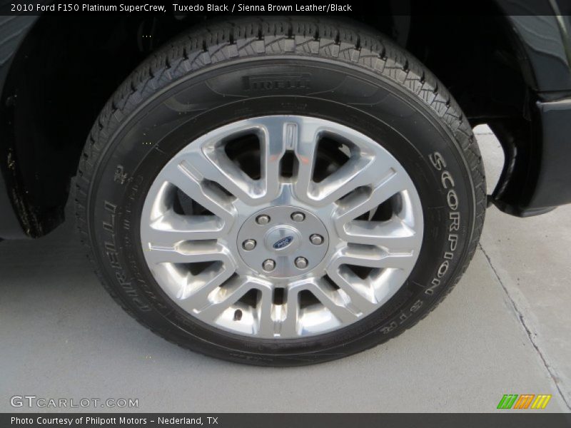 Tuxedo Black / Sienna Brown Leather/Black 2010 Ford F150 Platinum SuperCrew