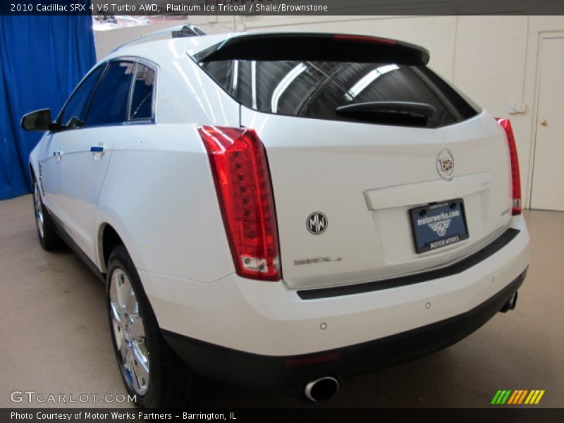 Platinum Ice Tricoat / Shale/Brownstone 2010 Cadillac SRX 4 V6 Turbo AWD