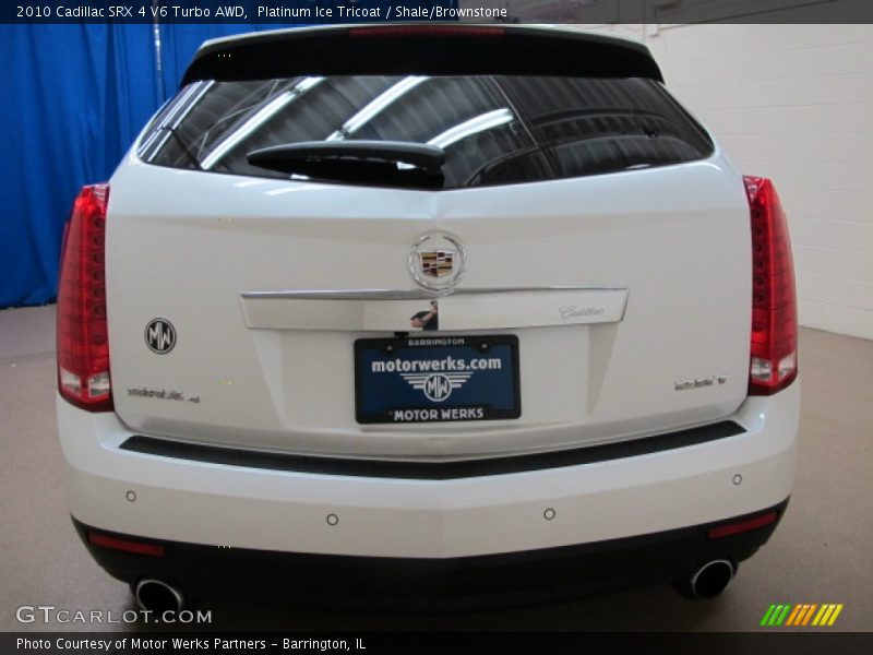 Platinum Ice Tricoat / Shale/Brownstone 2010 Cadillac SRX 4 V6 Turbo AWD