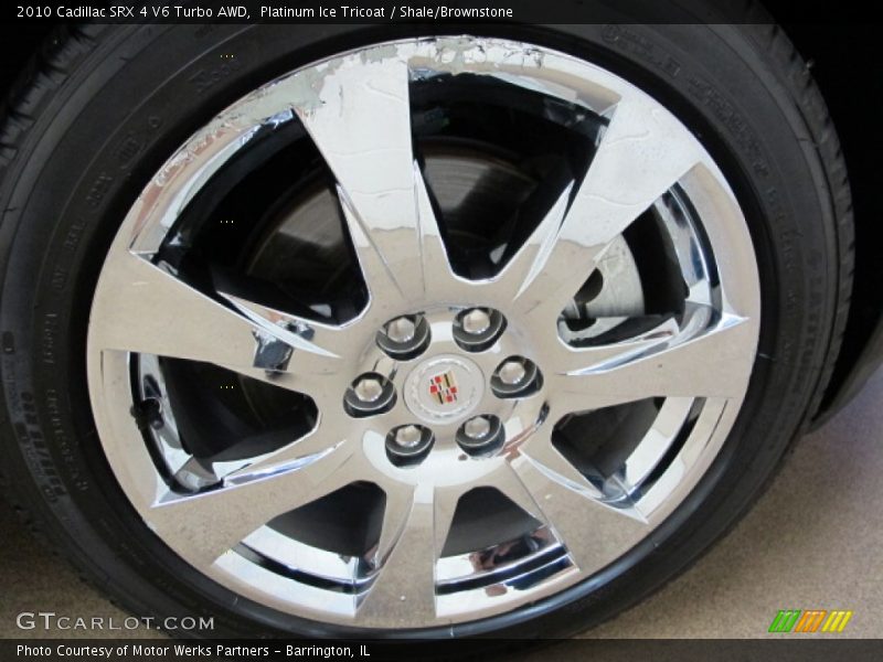 Platinum Ice Tricoat / Shale/Brownstone 2010 Cadillac SRX 4 V6 Turbo AWD
