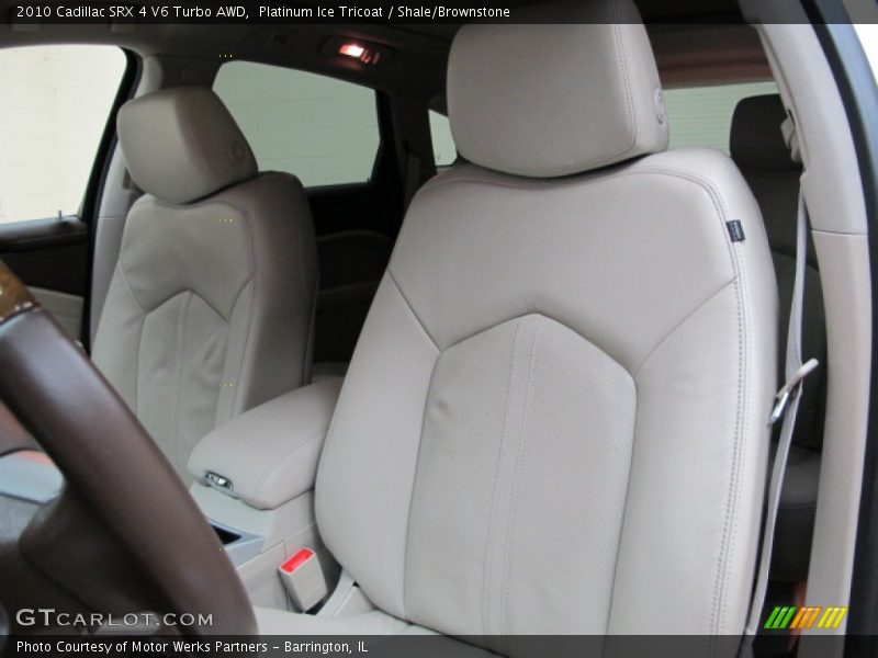 Platinum Ice Tricoat / Shale/Brownstone 2010 Cadillac SRX 4 V6 Turbo AWD