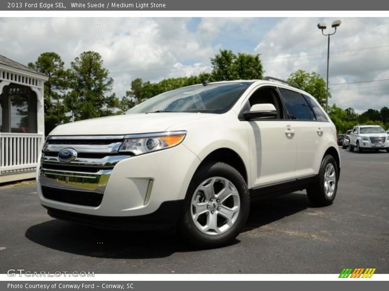 White Suede / Medium Light Stone 2013 Ford Edge SEL