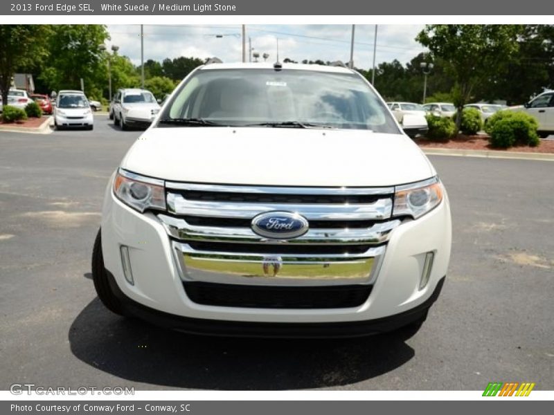 White Suede / Medium Light Stone 2013 Ford Edge SEL