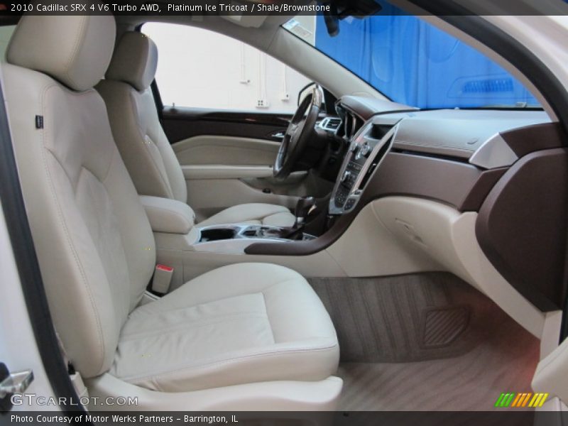 Platinum Ice Tricoat / Shale/Brownstone 2010 Cadillac SRX 4 V6 Turbo AWD