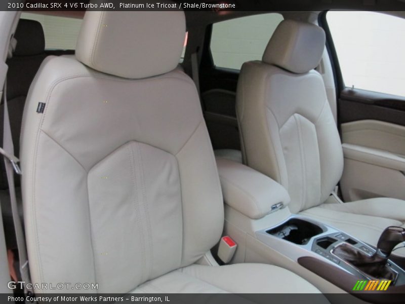 Platinum Ice Tricoat / Shale/Brownstone 2010 Cadillac SRX 4 V6 Turbo AWD