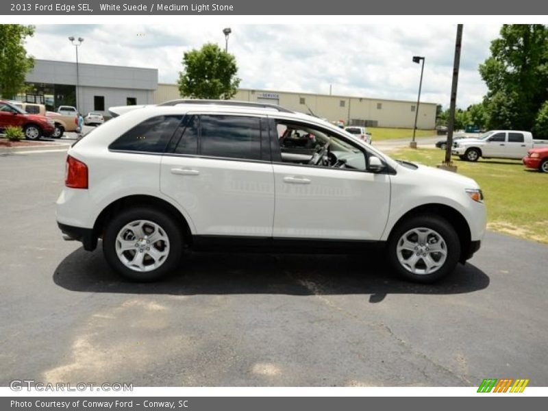 White Suede / Medium Light Stone 2013 Ford Edge SEL