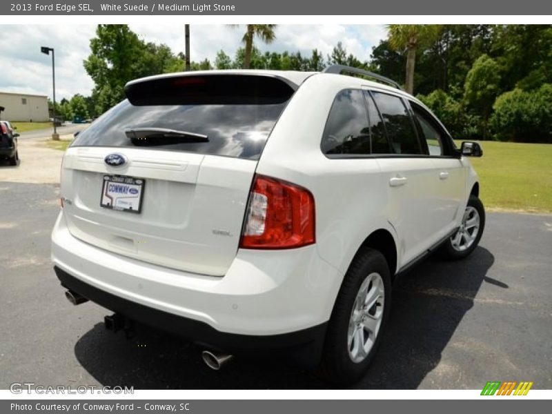 White Suede / Medium Light Stone 2013 Ford Edge SEL