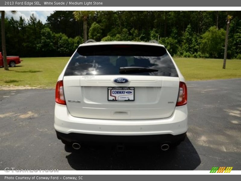 White Suede / Medium Light Stone 2013 Ford Edge SEL