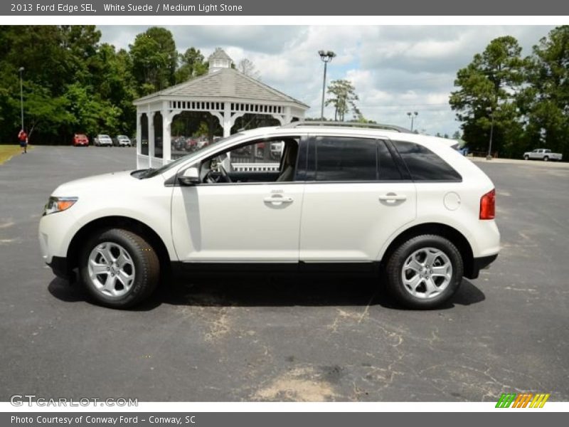 White Suede / Medium Light Stone 2013 Ford Edge SEL