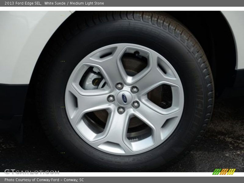 White Suede / Medium Light Stone 2013 Ford Edge SEL
