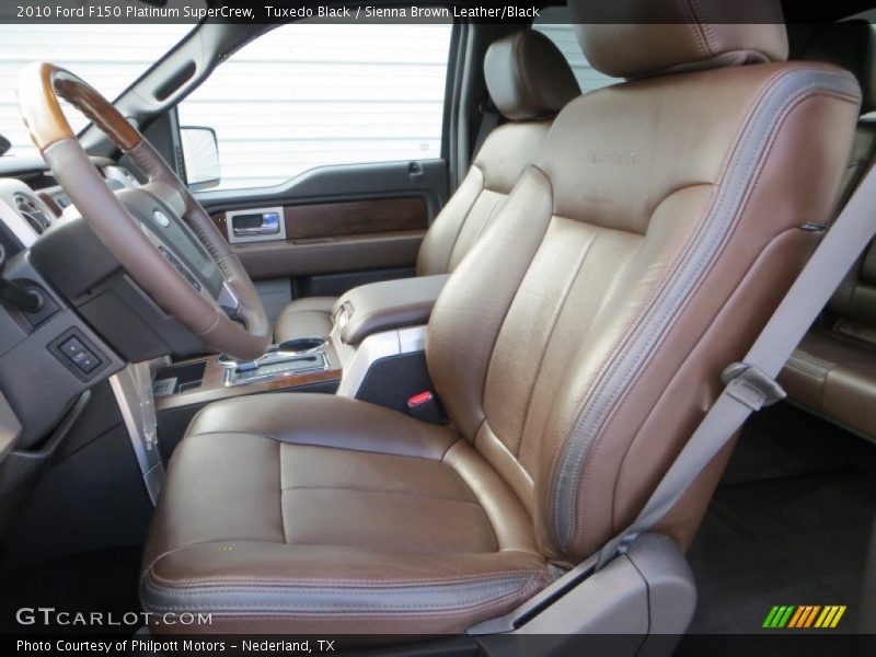 Tuxedo Black / Sienna Brown Leather/Black 2010 Ford F150 Platinum SuperCrew