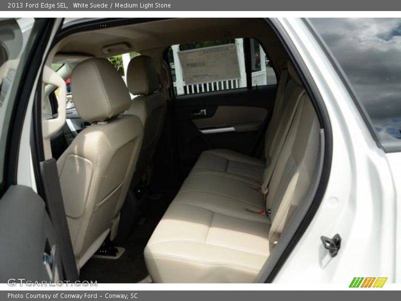 White Suede / Medium Light Stone 2013 Ford Edge SEL