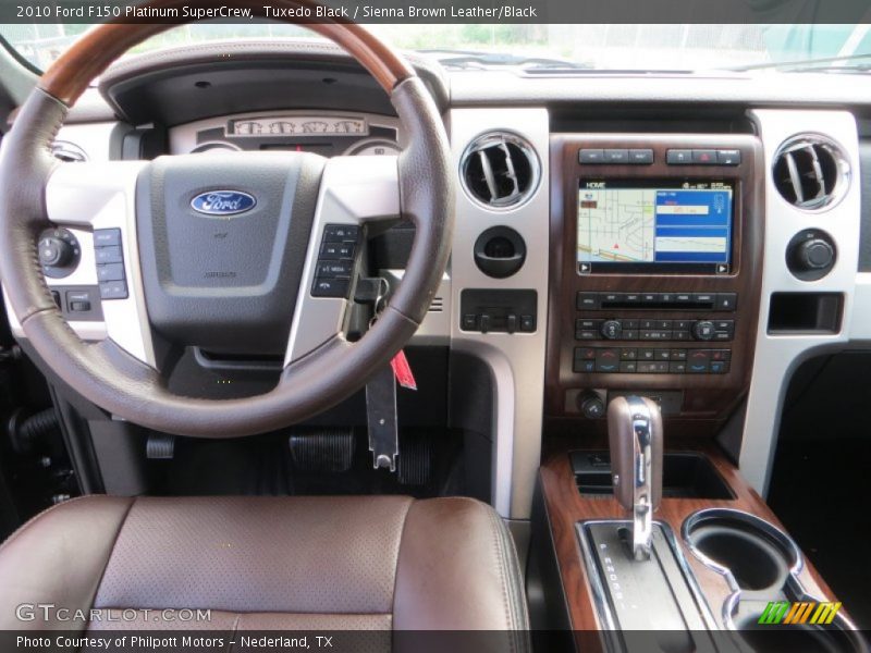 Tuxedo Black / Sienna Brown Leather/Black 2010 Ford F150 Platinum SuperCrew