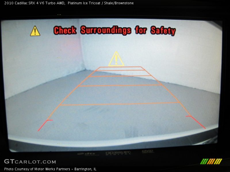 Platinum Ice Tricoat / Shale/Brownstone 2010 Cadillac SRX 4 V6 Turbo AWD