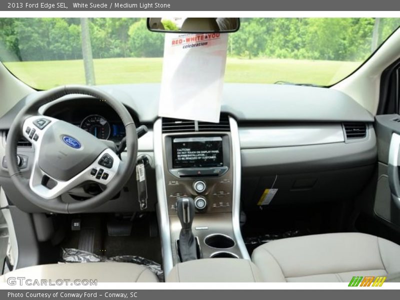 White Suede / Medium Light Stone 2013 Ford Edge SEL