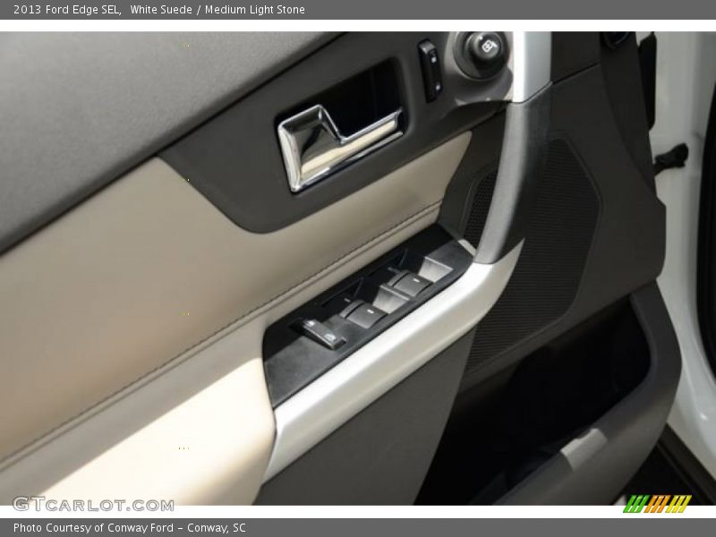 White Suede / Medium Light Stone 2013 Ford Edge SEL