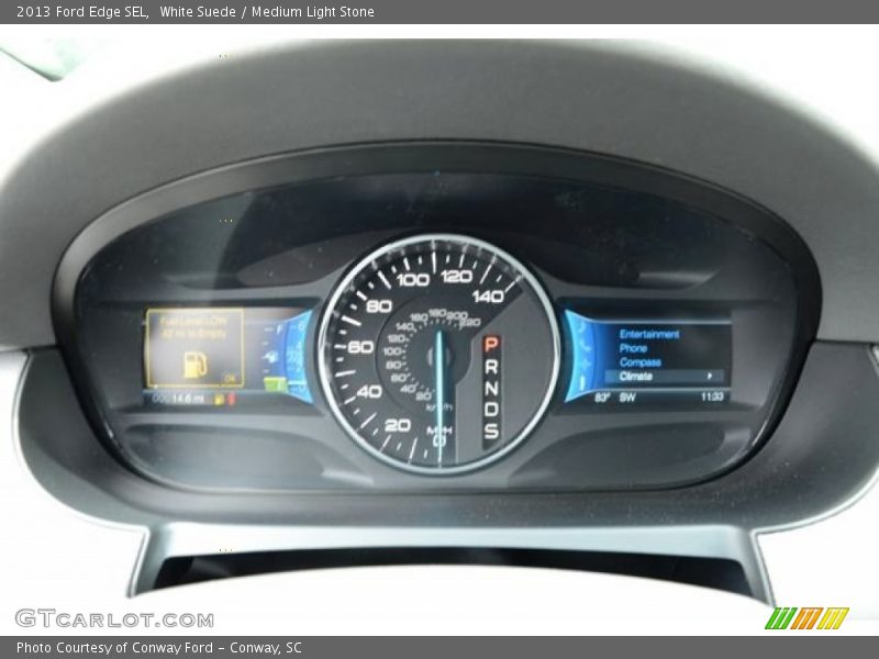 White Suede / Medium Light Stone 2013 Ford Edge SEL