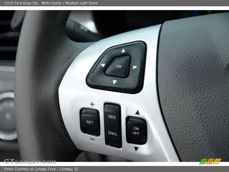 White Suede / Medium Light Stone 2013 Ford Edge SEL