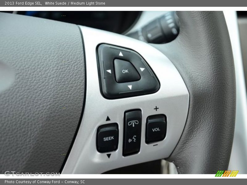 White Suede / Medium Light Stone 2013 Ford Edge SEL
