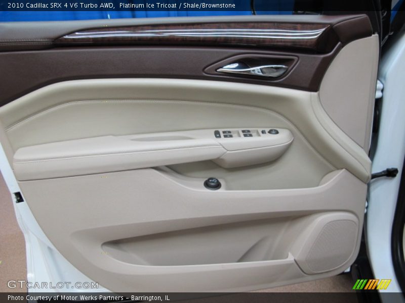 Platinum Ice Tricoat / Shale/Brownstone 2010 Cadillac SRX 4 V6 Turbo AWD