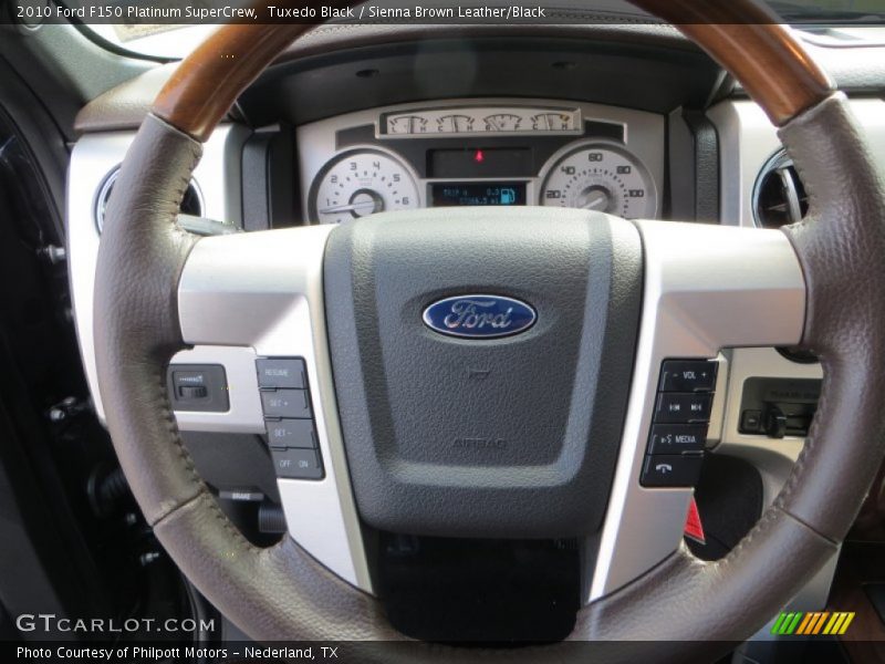 Tuxedo Black / Sienna Brown Leather/Black 2010 Ford F150 Platinum SuperCrew