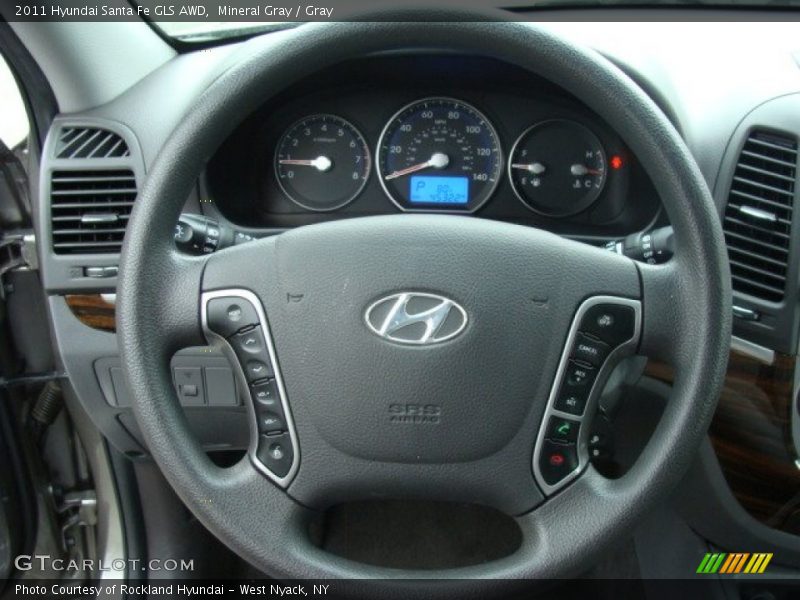 Mineral Gray / Gray 2011 Hyundai Santa Fe GLS AWD