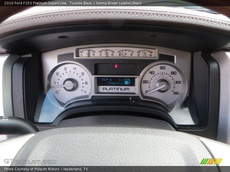 Tuxedo Black / Sienna Brown Leather/Black 2010 Ford F150 Platinum SuperCrew