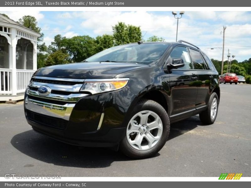 Tuxedo Black Metallic / Medium Light Stone 2013 Ford Edge SEL