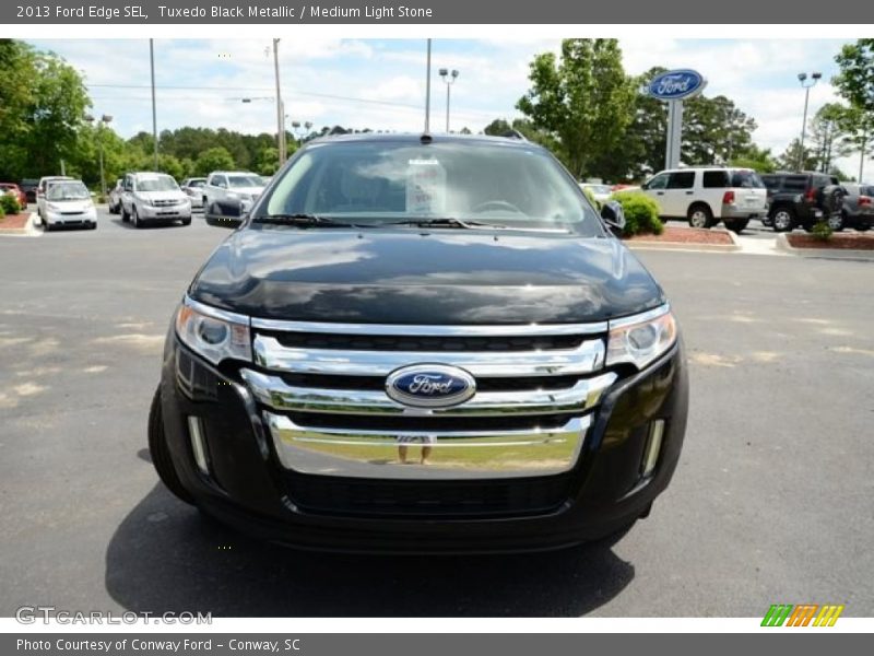 Tuxedo Black Metallic / Medium Light Stone 2013 Ford Edge SEL