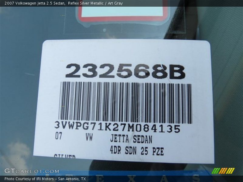 Reflex Silver Metallic / Art Gray 2007 Volkswagen Jetta 2.5 Sedan
