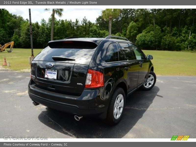 Tuxedo Black Metallic / Medium Light Stone 2013 Ford Edge SEL