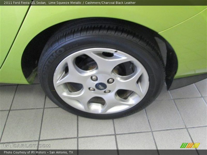 Lime Squeeze Metallic / Cashmere/Charcoal Black Leather 2011 Ford Fiesta SEL Sedan