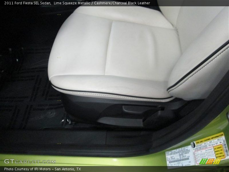 Lime Squeeze Metallic / Cashmere/Charcoal Black Leather 2011 Ford Fiesta SEL Sedan