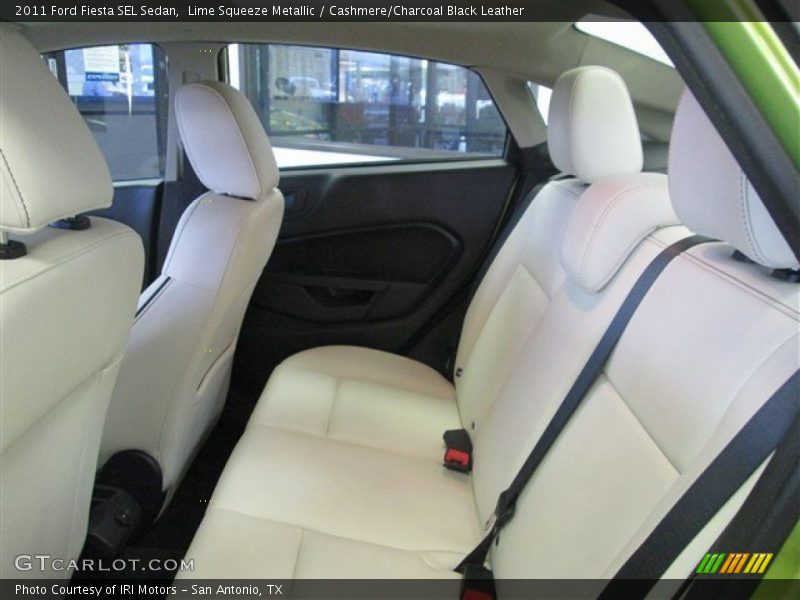 Lime Squeeze Metallic / Cashmere/Charcoal Black Leather 2011 Ford Fiesta SEL Sedan